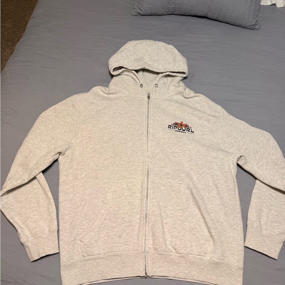 Rip Curl Light Gray Hoodie with Logo